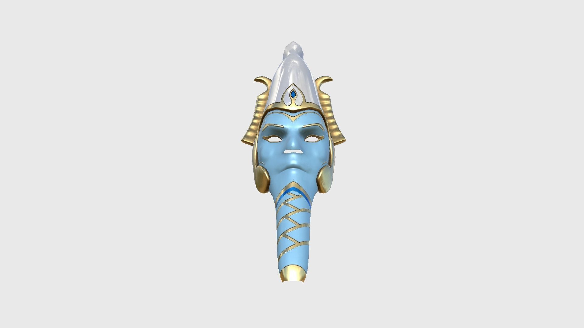 Osiris Mask A04 - Egyptian Gods Character Clothing Low-poly 3D model_3
