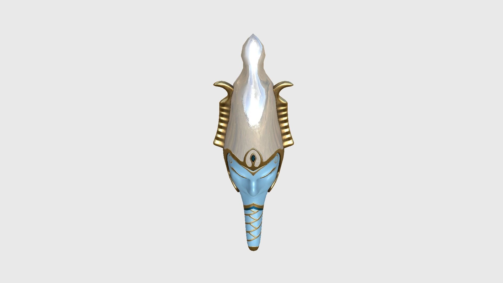 Osiris Mask A04 - Egyptian Gods Character Clothing Low-poly 3D model_4