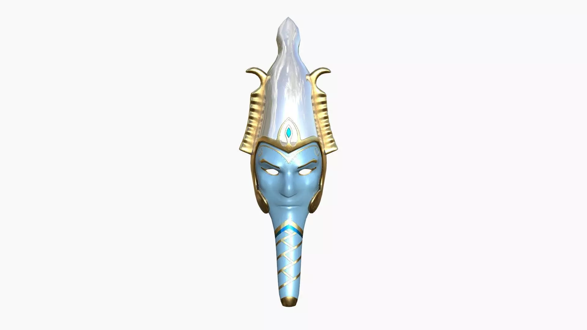 Osiris Mask A04 - Egyptian Gods Character Clothing Low-poly 3D model_0