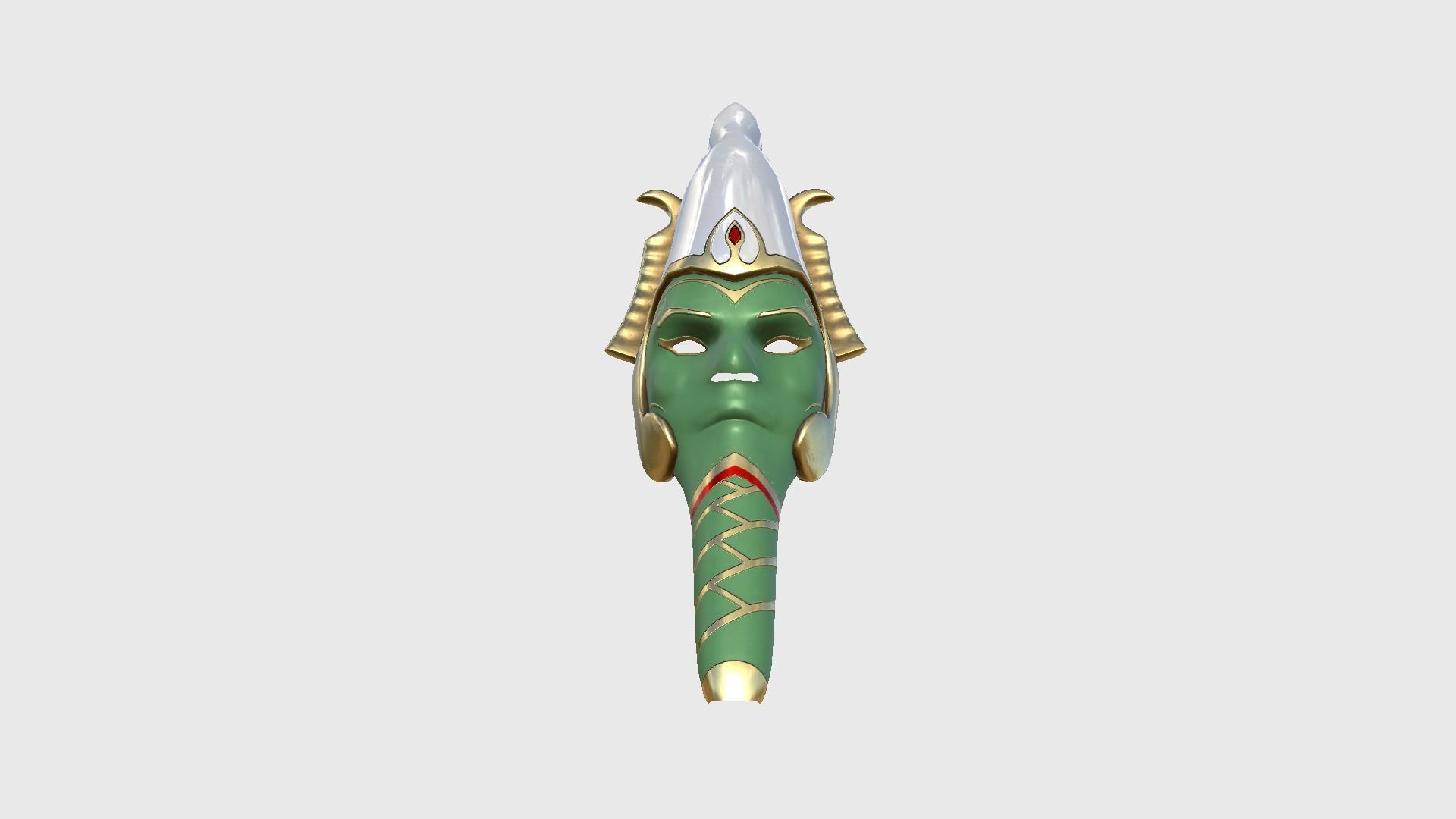 Osiris Mask A03 - Egyptian Gods Character Clothing Low-poly 3D model_3