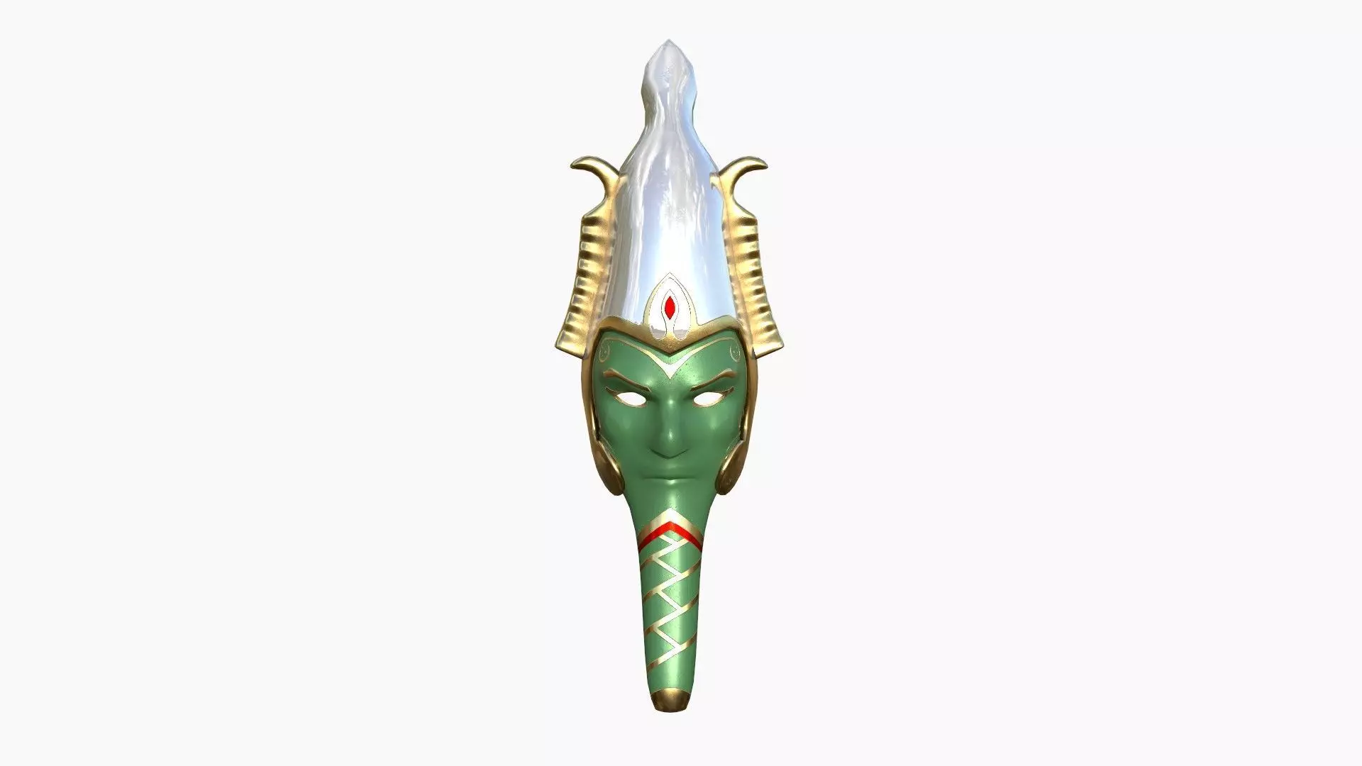 Osiris Mask A03 - Egyptian Gods Character Clothing Low-poly 3D model_0