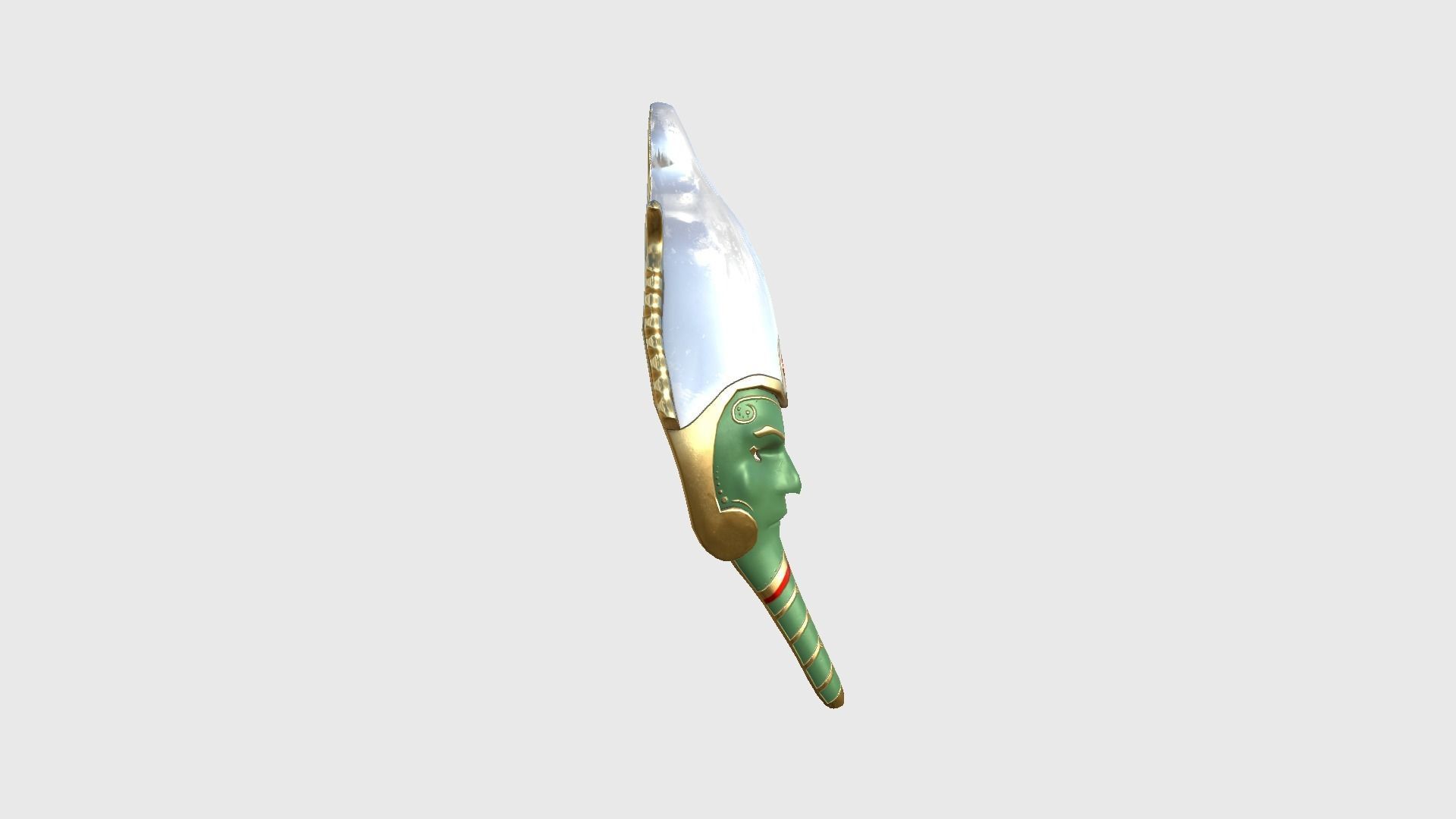 Osiris Mask A03 - Egyptian Gods Character Clothing Low-poly 3D model_2