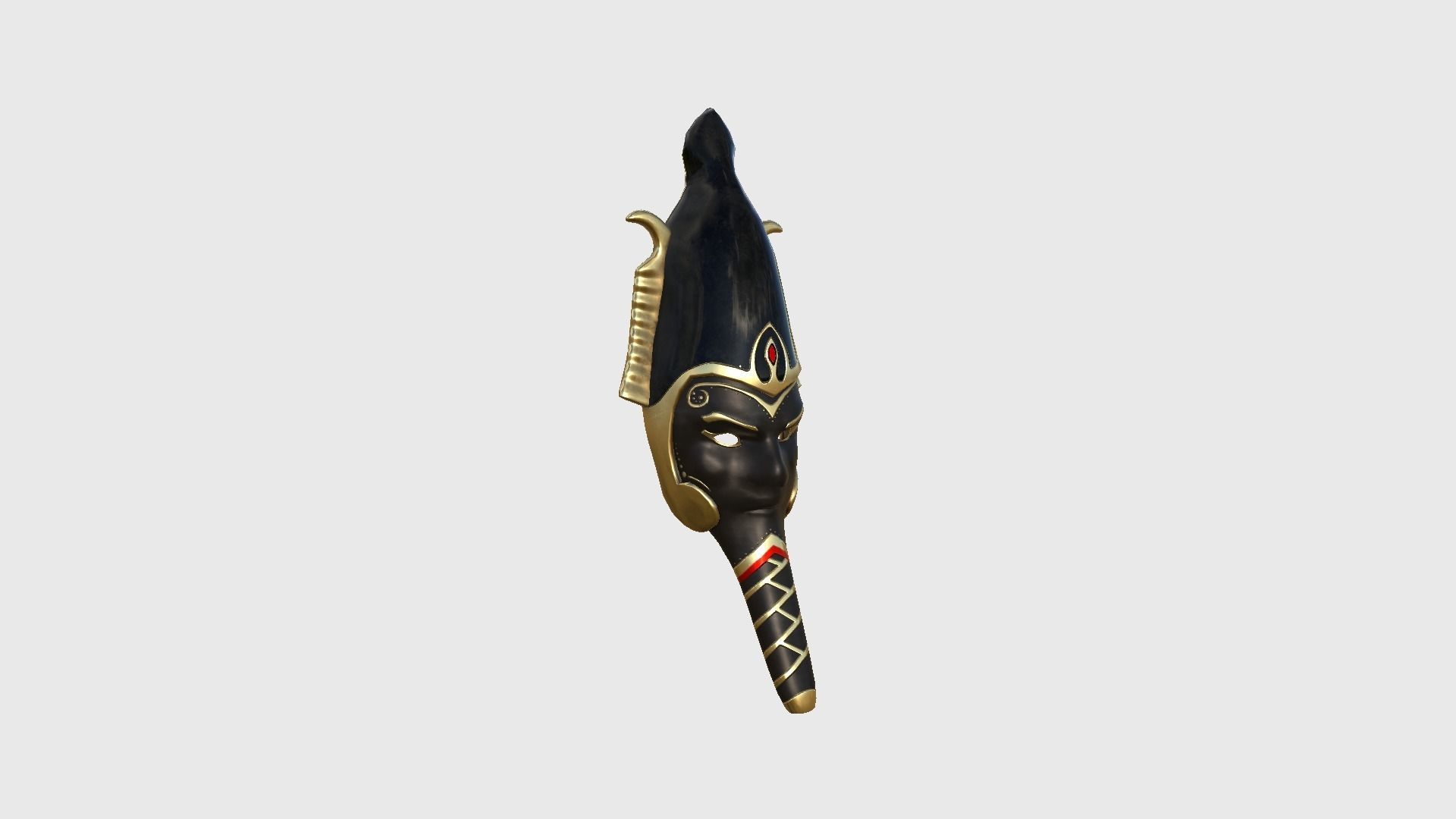 Osiris Mask A02 - Egyptian Gods Character Clothing Low-poly 3D model_1