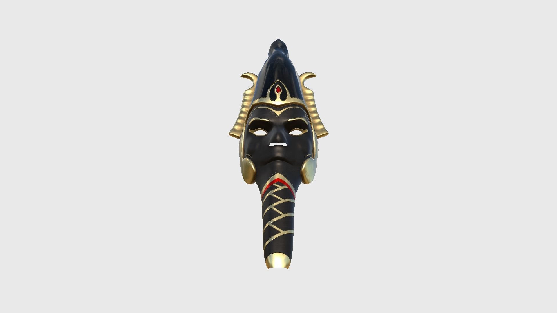 Osiris Mask A02 - Egyptian Gods Character Clothing Low-poly 3D model_3