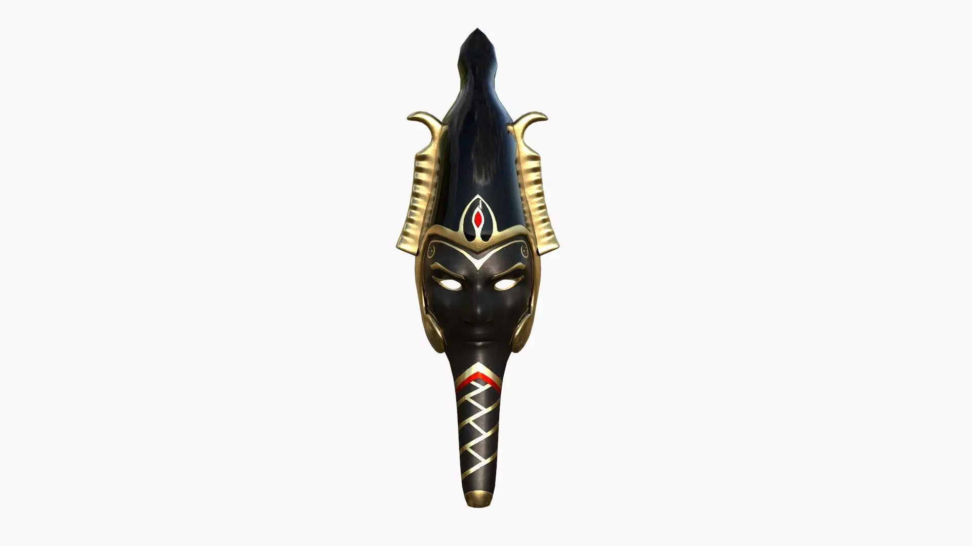 Osiris Mask A02 - Egyptian Gods Character Clothing Low-poly 3D model_0