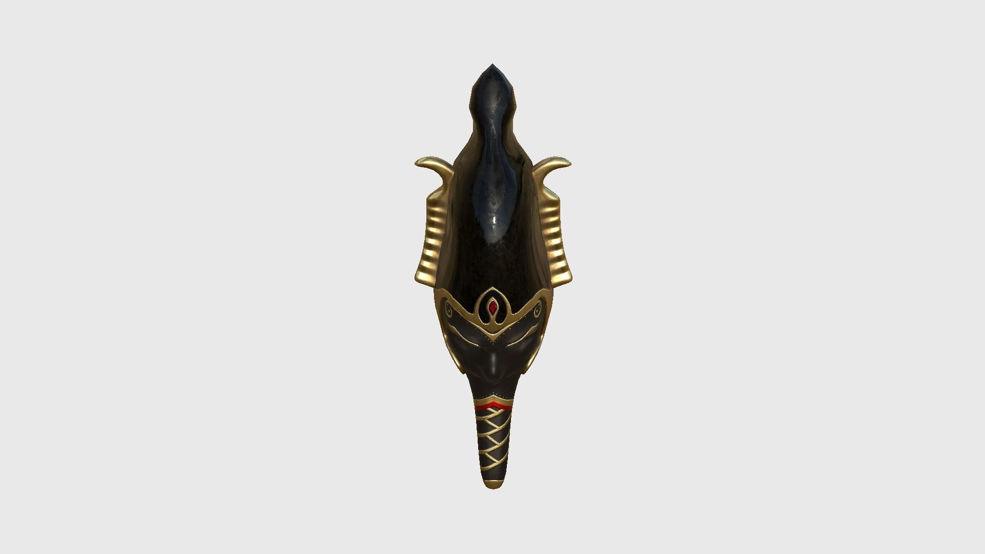 Osiris Mask A02 - Egyptian Gods Character Clothing Low-poly 3D model_4