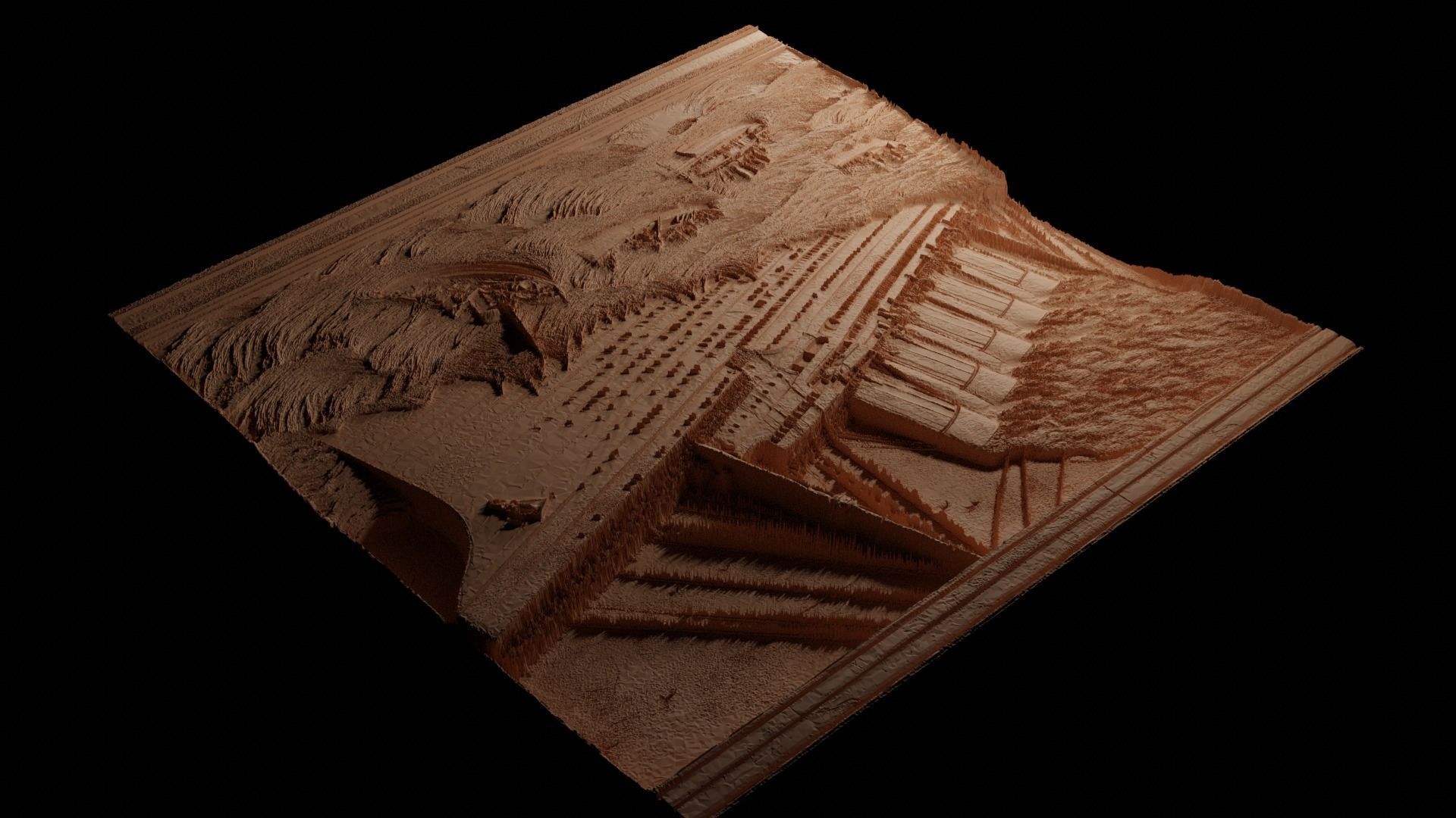 Titanic Sinking Sandcasting Bas High Relief CNC 3D print model_3