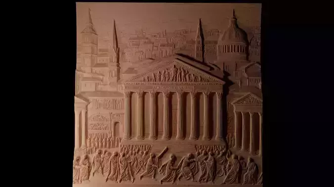 The Roman Forum Sandcasting Bas High Relief CNC