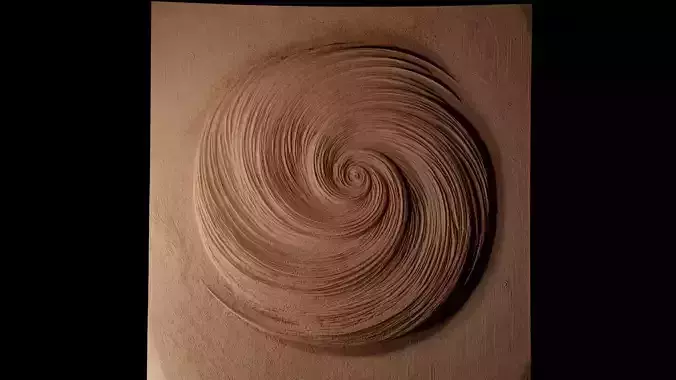 Swirl Galaxy Sandcasting Bas High Relief CNC