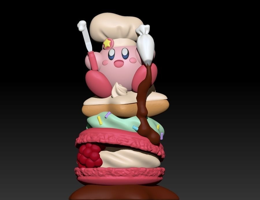 FREE-Pastry Chef Friend Kirby Free 3D print model_3