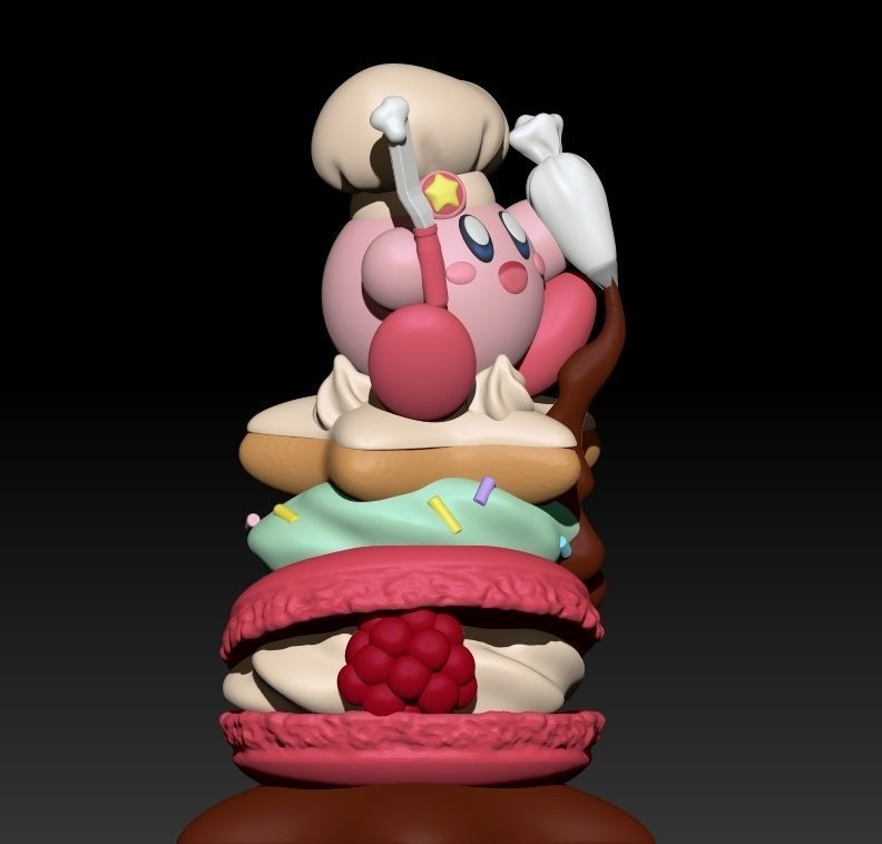 FREE-Pastry Chef Friend Kirby Free 3D print model_4