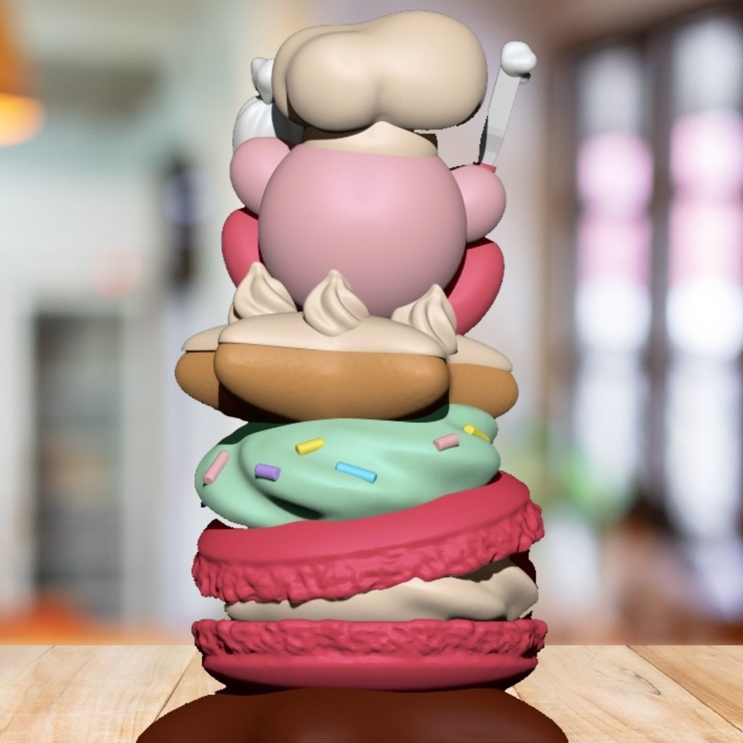 FREE-Pastry Chef Friend Kirby Free 3D print model_2