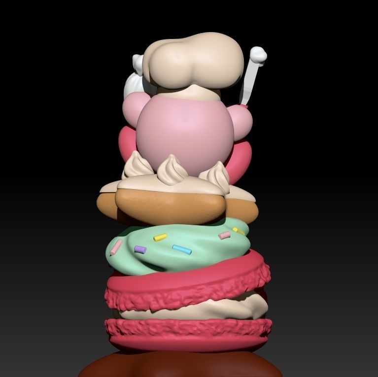 FREE-Pastry Chef Friend Kirby Free 3D print model_5