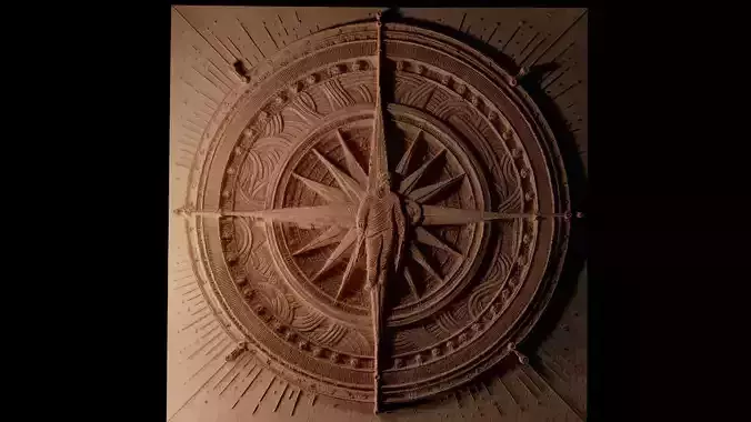 Star Navigation Sandcasting Bas High Relief CNC