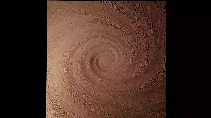 Spiral Galaxy Mystery Sandcasting Bas High Relief CNC