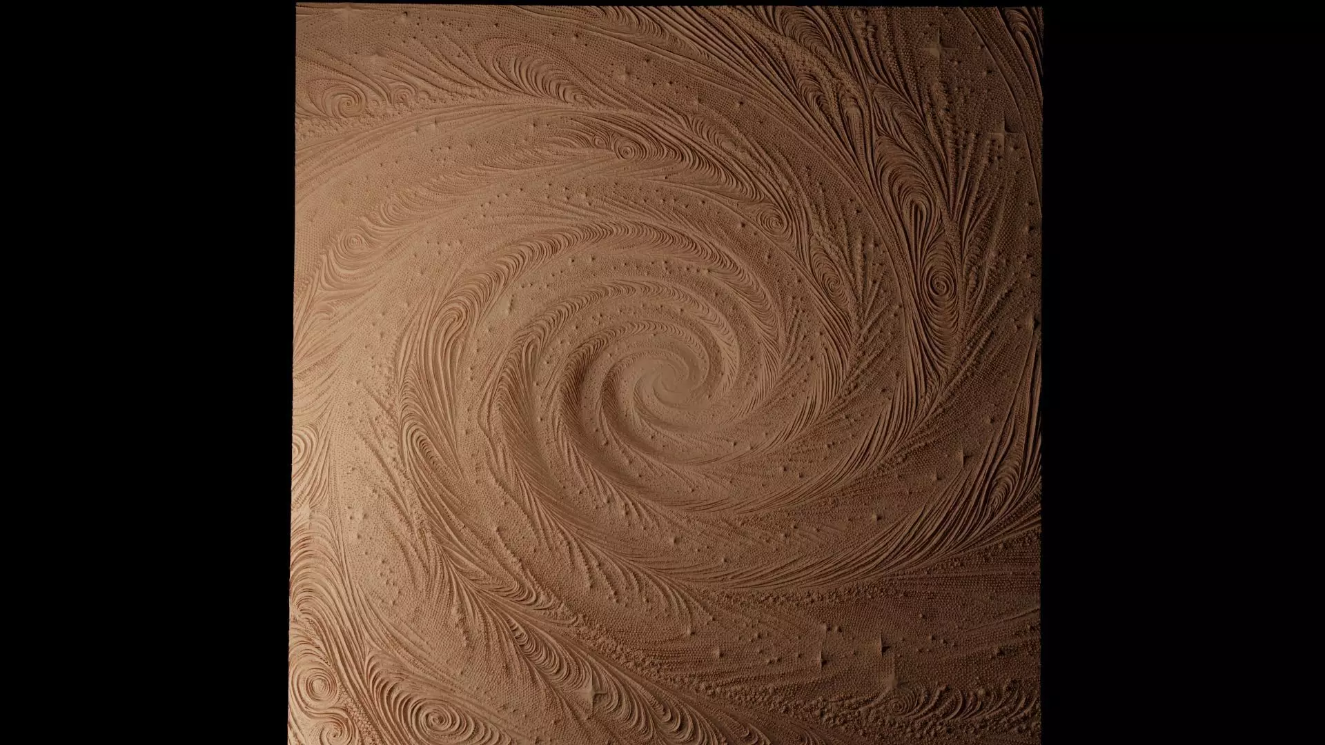 Spiral Galaxy Mystery Sandcasting Bas High Relief CNC 3D print model