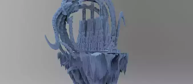 Floating fortress with portal