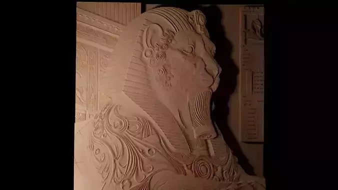 Sphinx Sandcasting Bas High Relief CNC