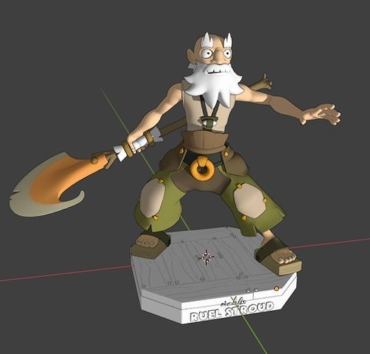 Ruel Stroud on Guard -Wakfu 3D print model