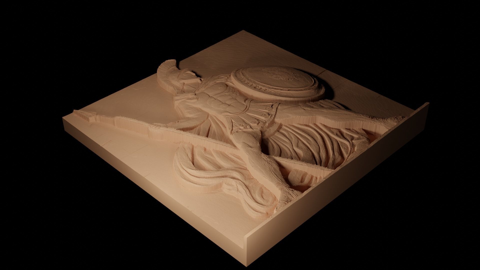 Spartan Sandcasting Bas High Relief CNC 3D print model_2