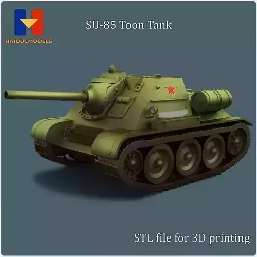 SU-85 Toon Tank  3D print model STL 3D print model