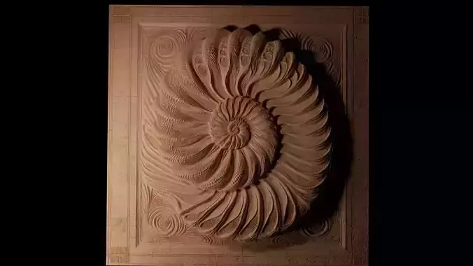 Sea Shell Mystery Sandcasting Bas High Relief CNC