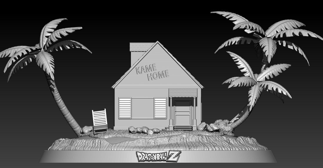 BASE KAME HOME - DRAGON BALL - SPLIT PART 3D print model_1