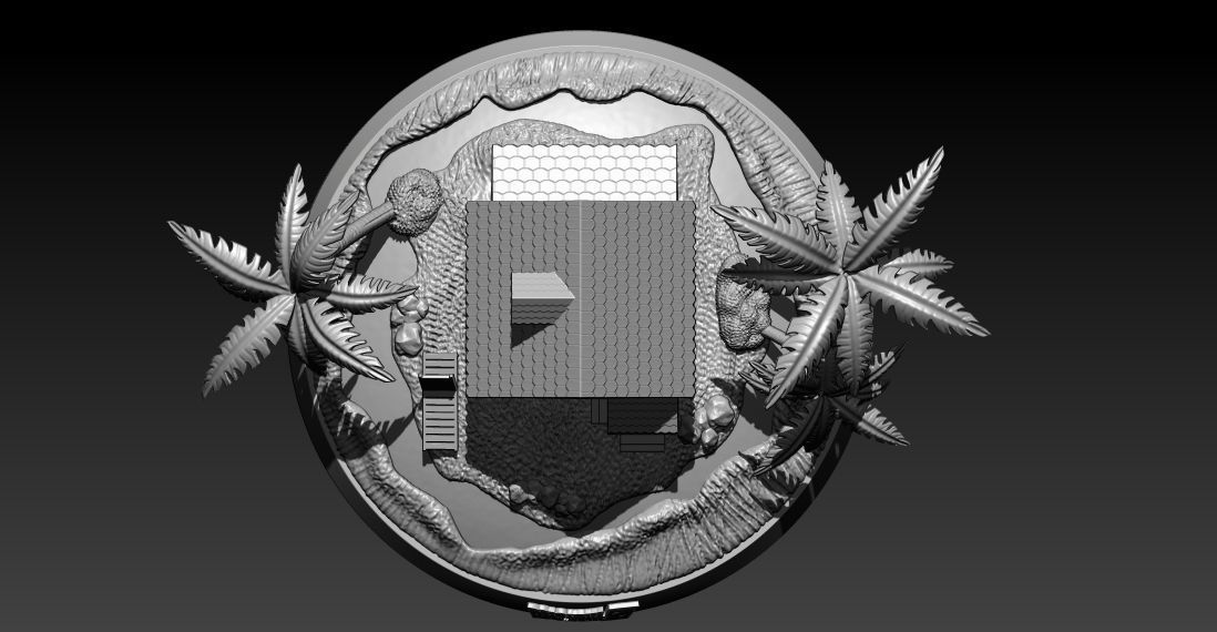 BASE KAME HOME - DRAGON BALL - SPLIT PART 3D print model_3