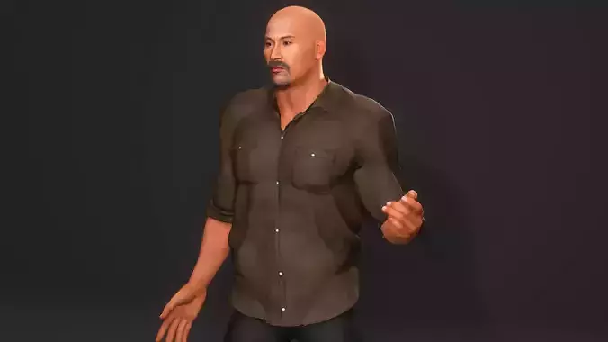 Dwayne Johnson Rock 3D model