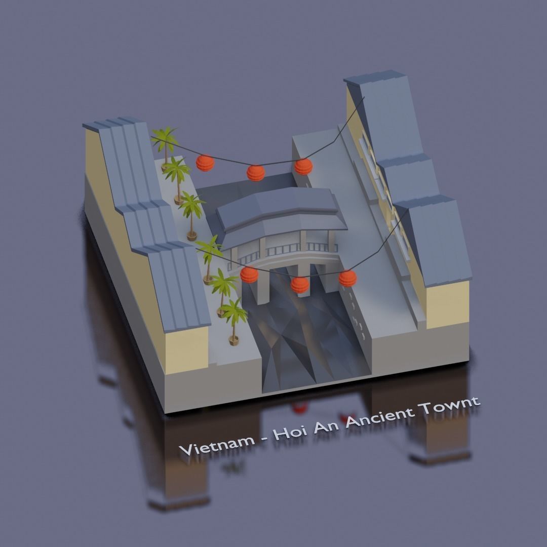 Landmarks of the world U to Z Low-poly 3D model_10