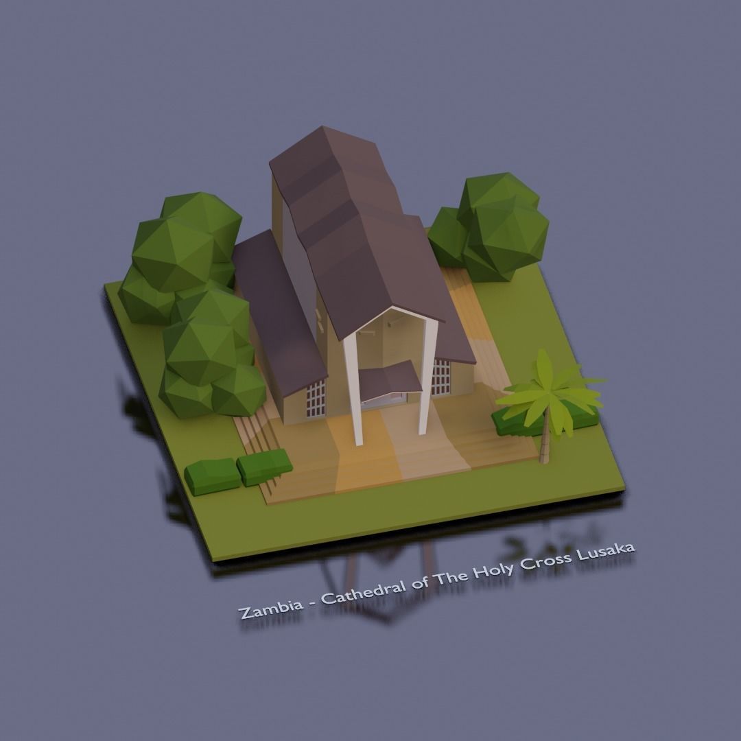 Landmarks of the world U to Z Low-poly 3D model_12