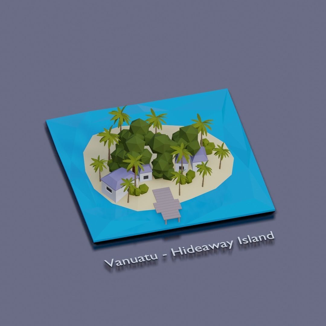 Landmarks of the world U to Z Low-poly 3D model_8