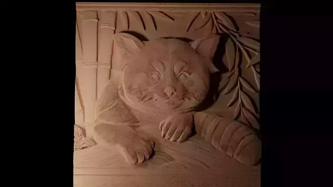 Red Panda Sandcasting Bas High Relief CNC