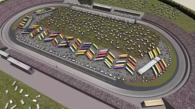 Dover Motor Speedway Game Ready Low-poly 3D model