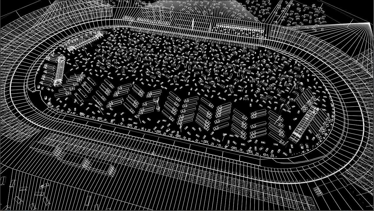 Dover Motor Speedway Game Ready Low-poly 3D model_9