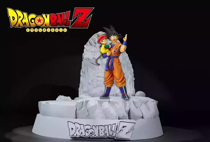 BASE GOKU GOHAN - DRAGON BALL - SPLIT PART 3D print model