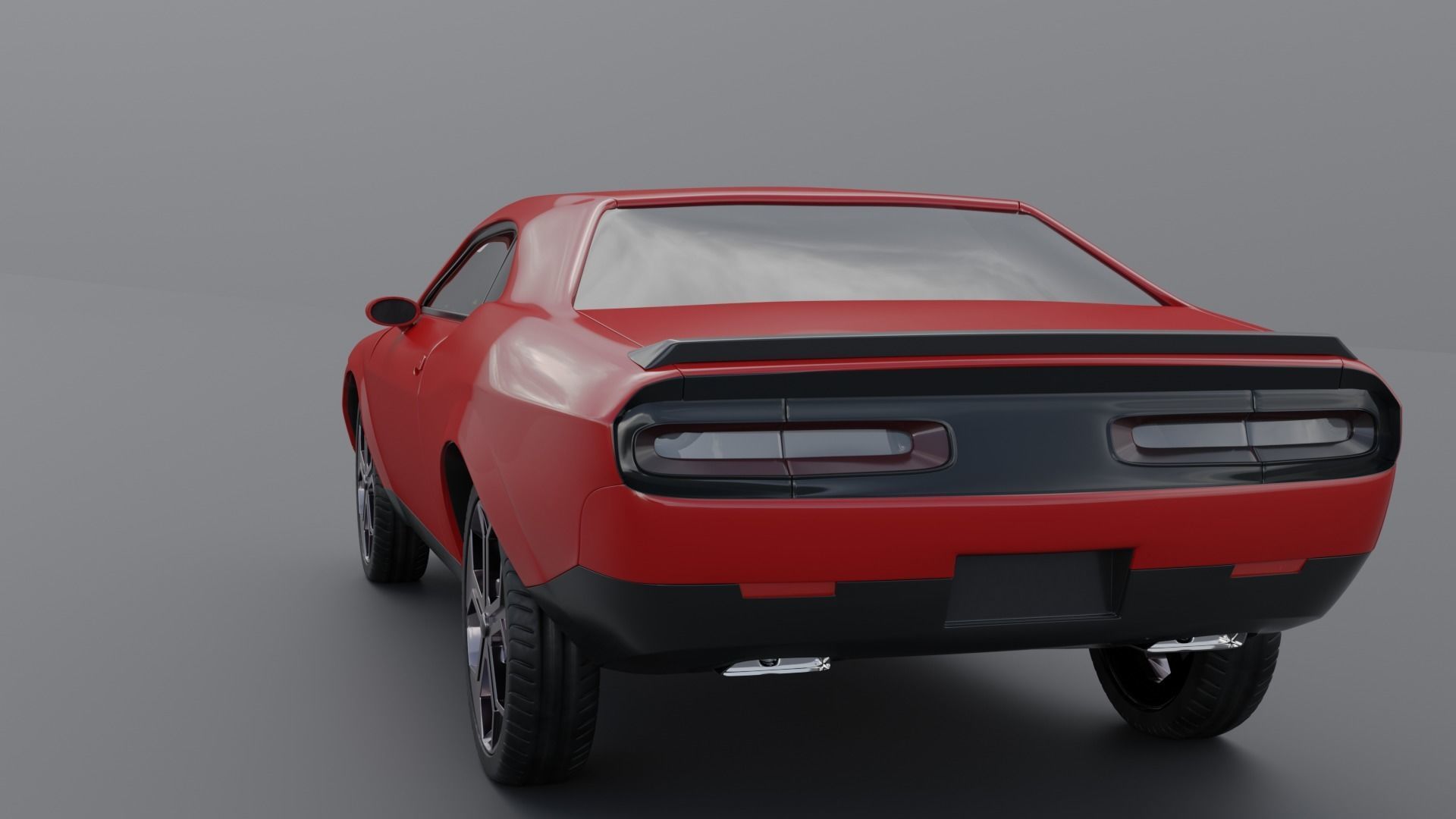Blender Dodge Challenger 3D model_4