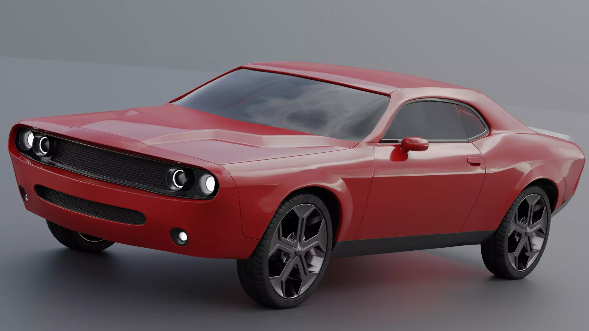 Blender Dodge Challenger 3D model_0