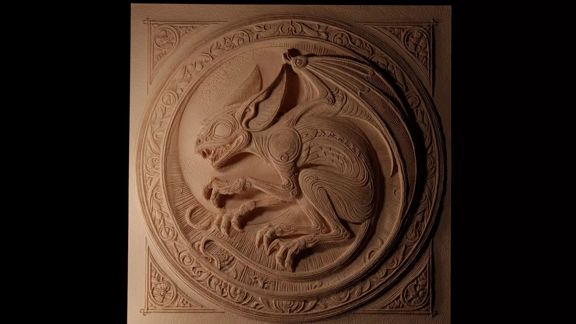 Quasit Gremlin Sandcasting Bas High Relief CNC 3D print model