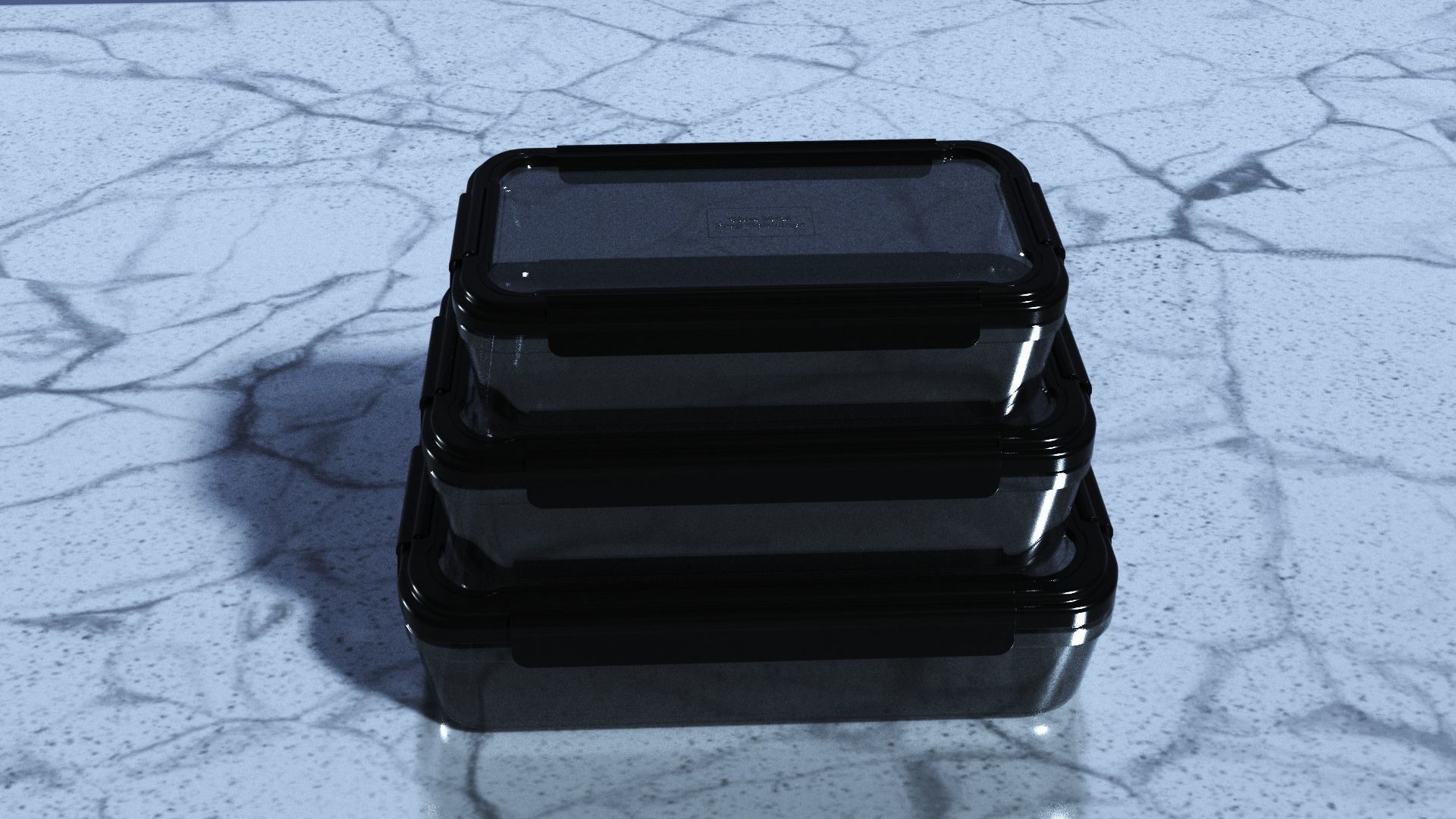 Food Storage Container Low-poly 3D model_2