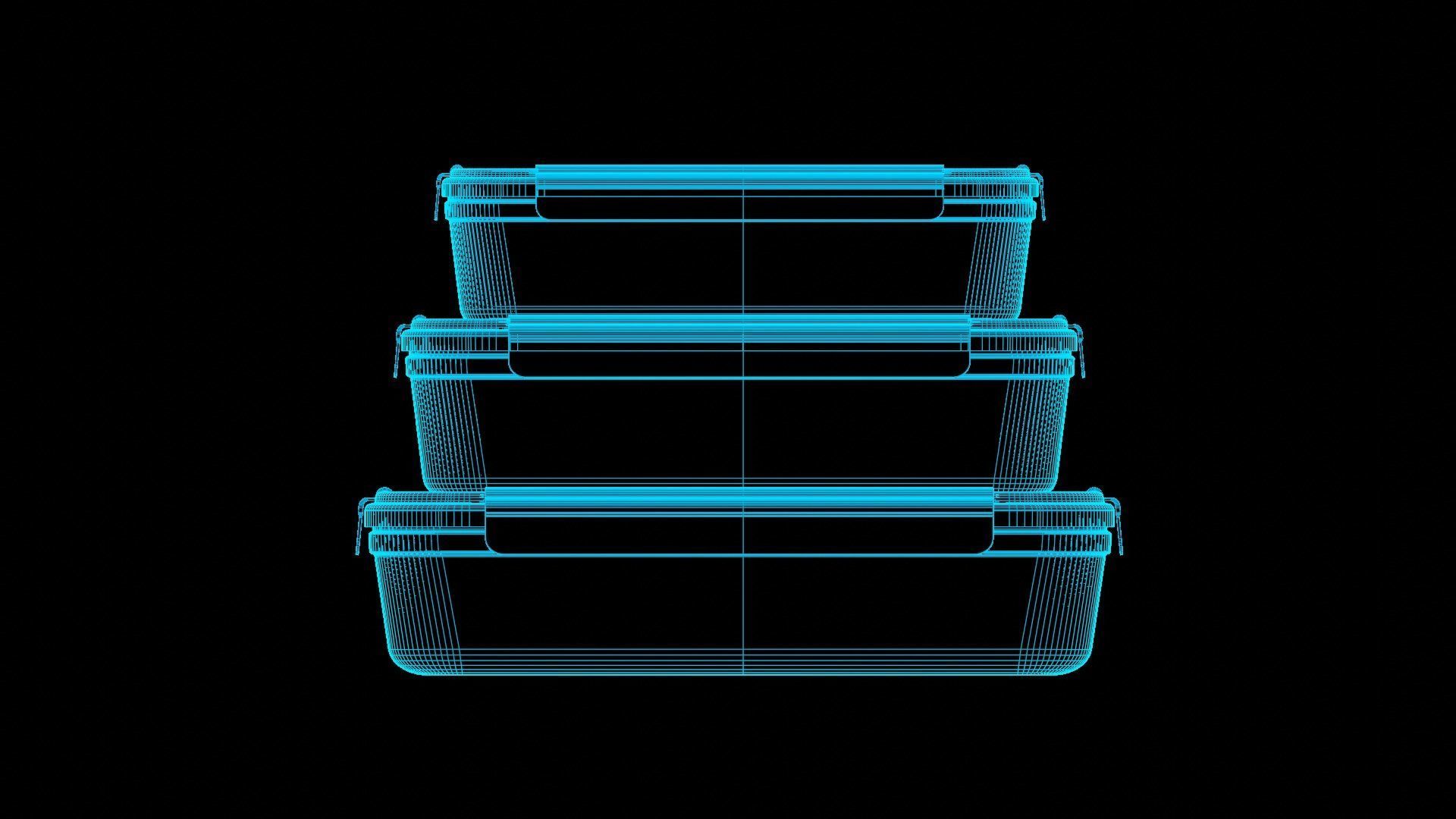 Food Storage Container Low-poly 3D model_4