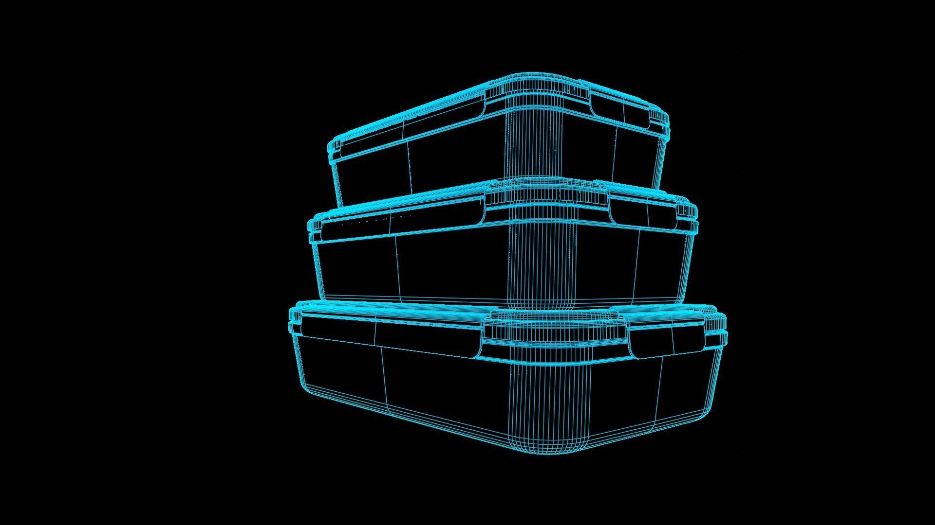 Food Storage Container Low-poly 3D model_8