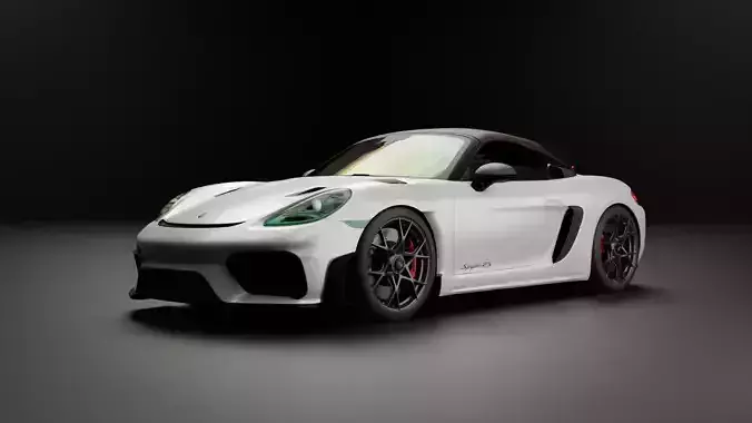 Porsche 718 spyder RS 2023 Low-poly 3D model
