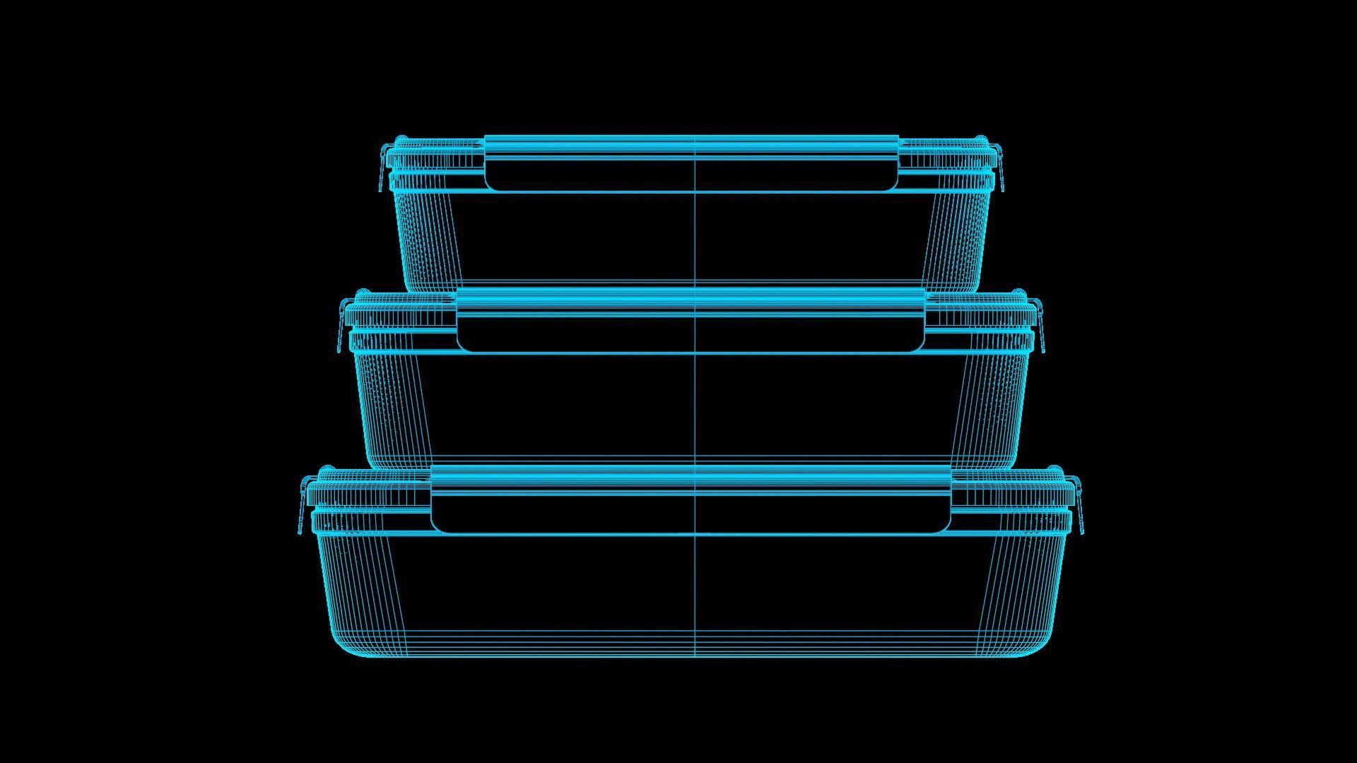 Food Storage Container Low-poly 3D model_4