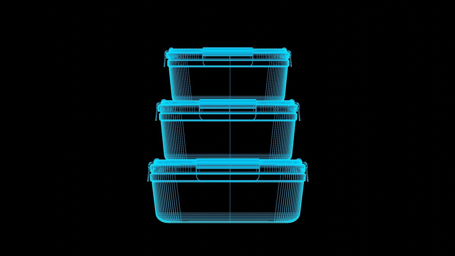 Food Storage Container Low-poly 3D model_6