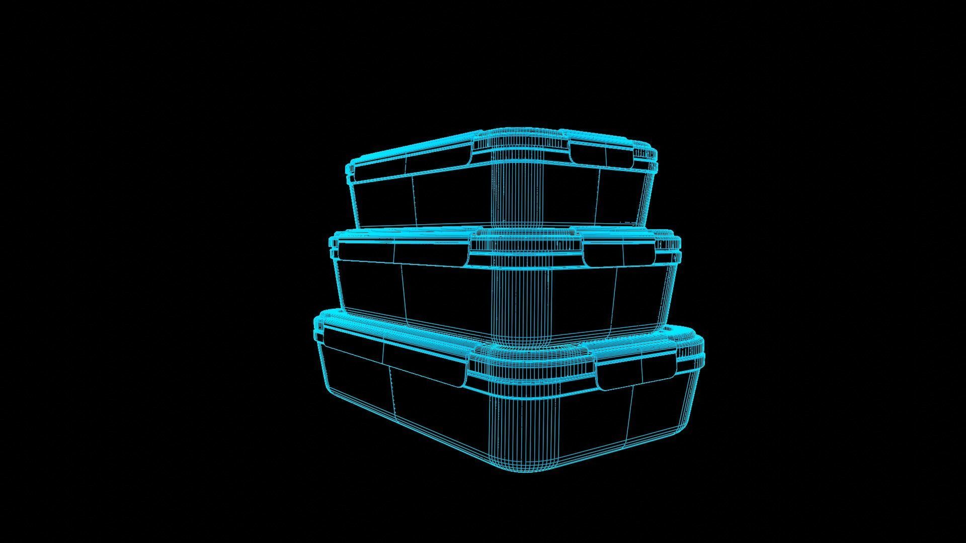 Food Storage Container Low-poly 3D model_8