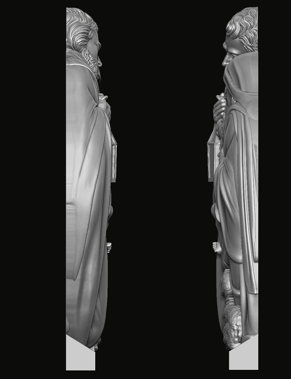 Holy Family Relief 3D print model_2