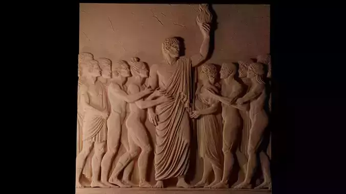 Prometheus Gives Fire To Man Sandcasting Bas High Relief CNC