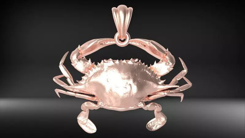 Horoscope Cancer Crab pendant Necklace Charm Jewelry 3D print model