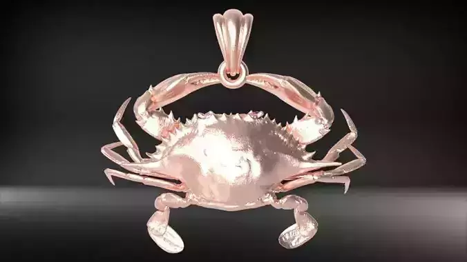 Horoscope Cancer Crab pendant Necklace Charm Jewelry  3D print model